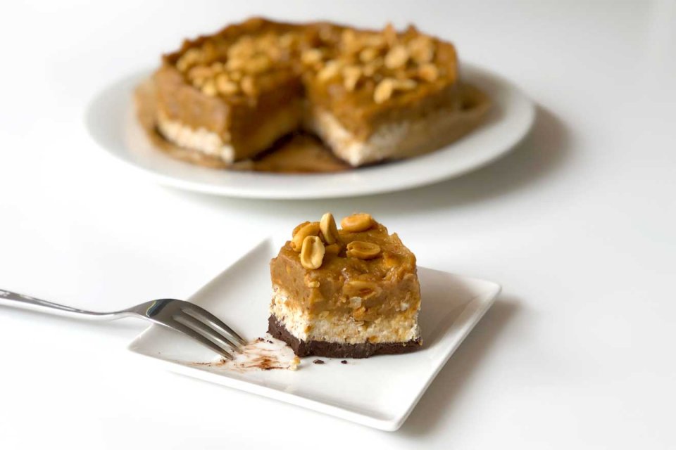 Peanut & caramel tart