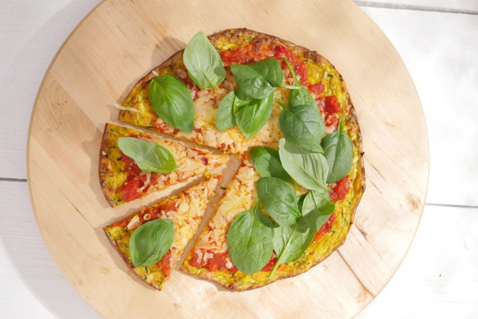 Courgette-pizza