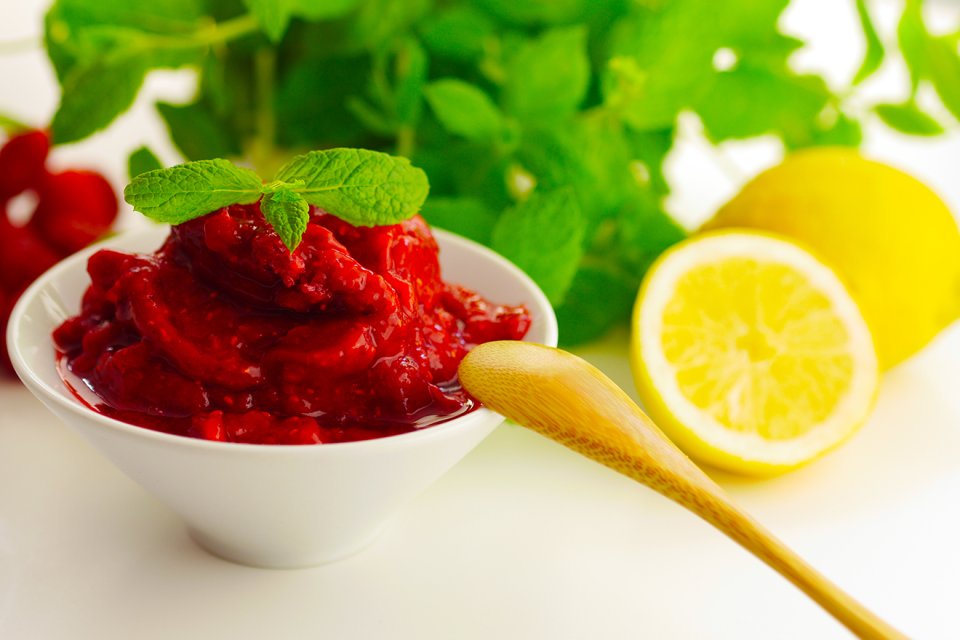 Superfast raspberry sorbet