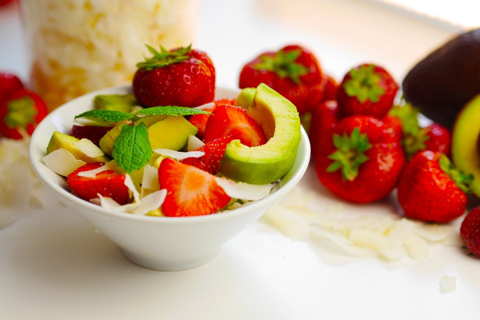 Fruity avocado salad