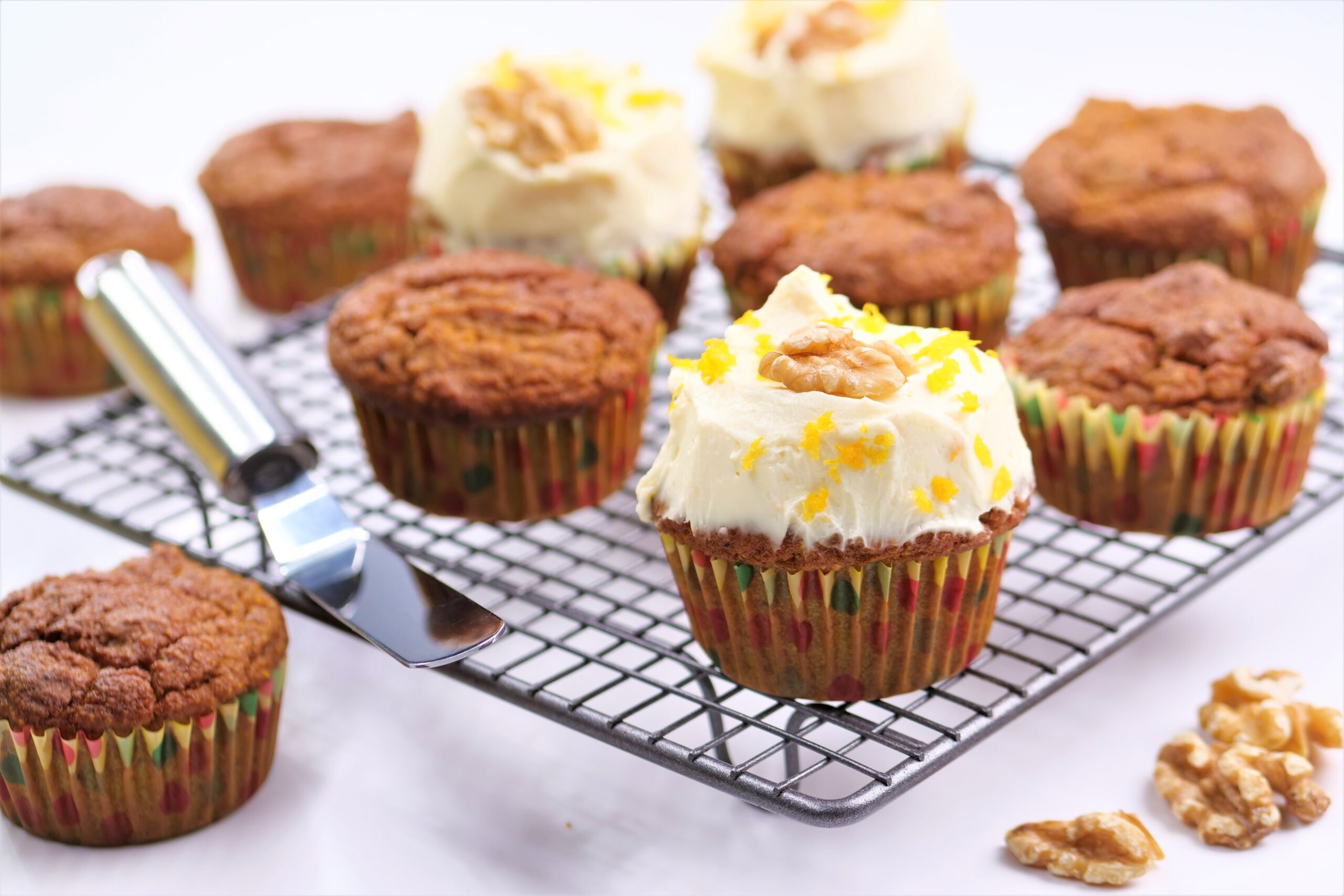 Spiced carrot & orange cupcakes