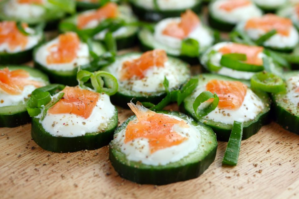 Cucumber canapés