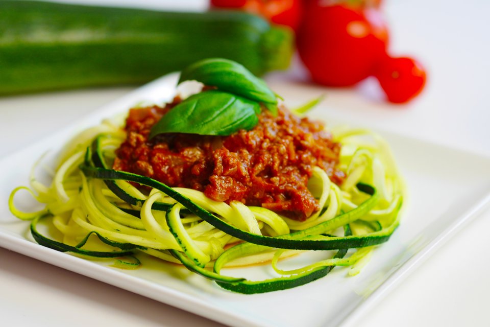 Courgetti bolognese