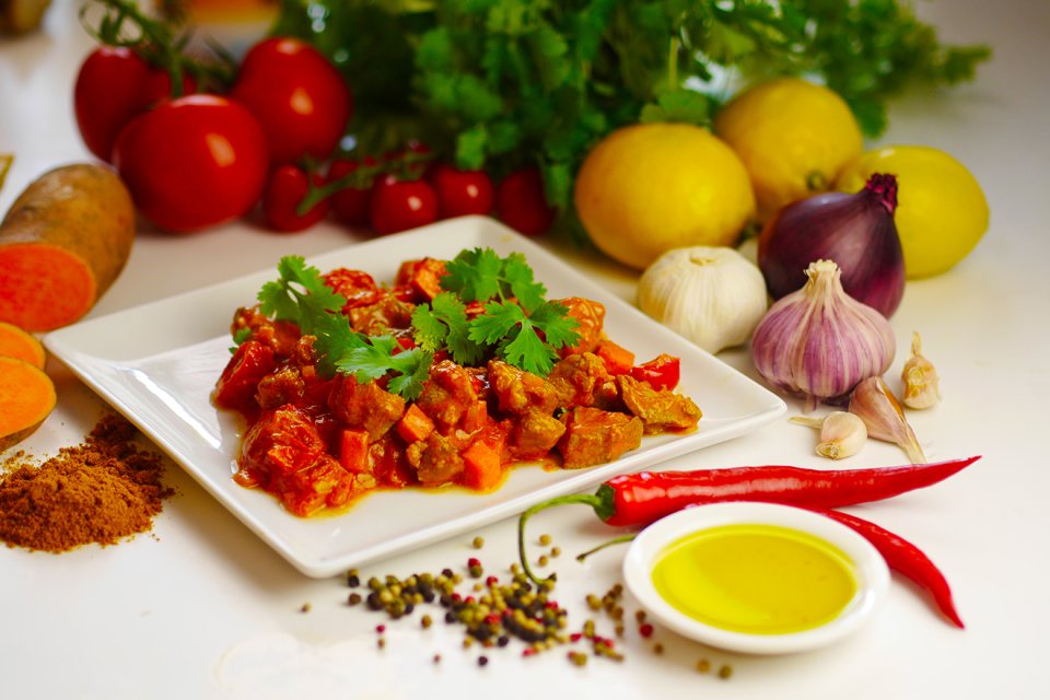 Sweet potato & lamb curry