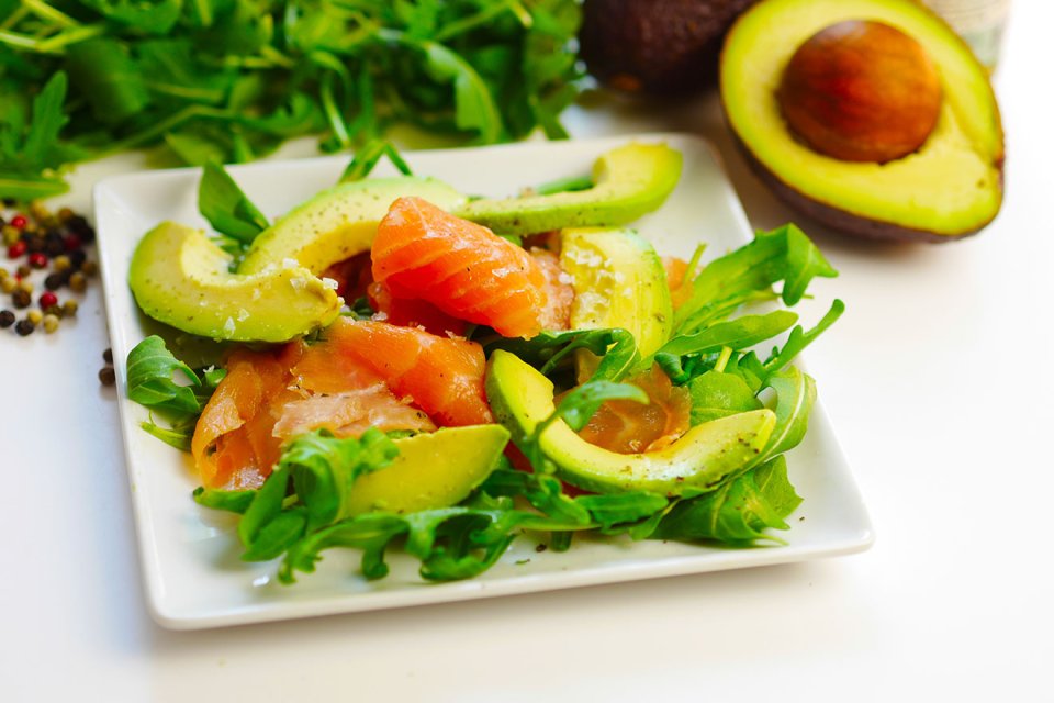 Salmon & avocado salad