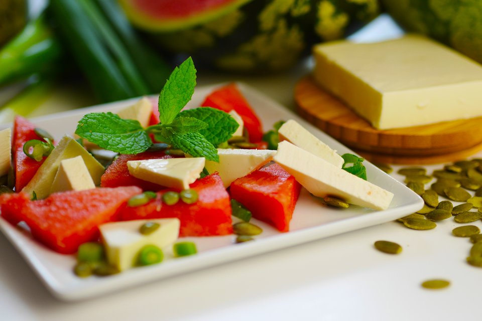 Watermelon & feta salad