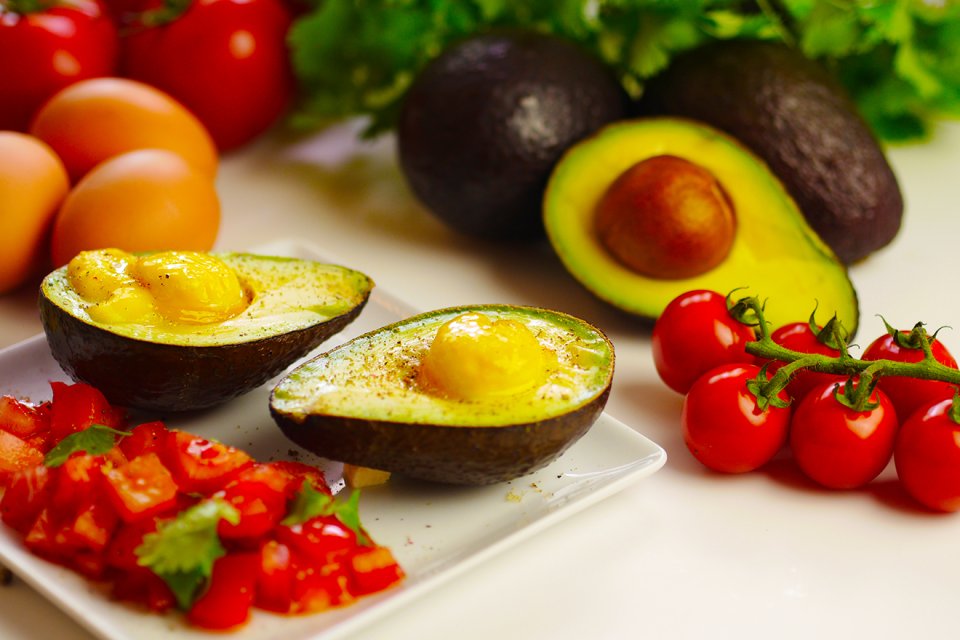 Egg-vocado bake